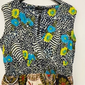 Vintage Jack Pot Womens Sleeveless Patchwork Maxi Dress Size 2X Boho Festival